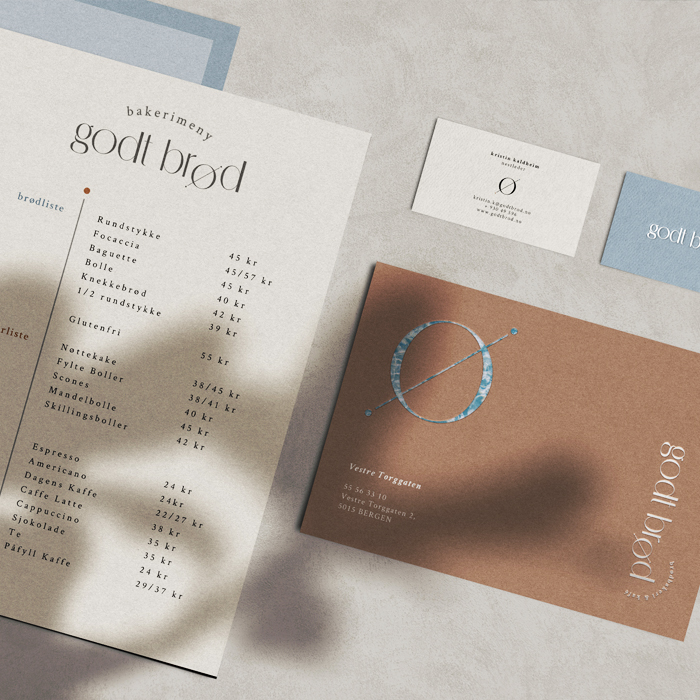 Multiple stationary for the nordic bakery Godt Brod